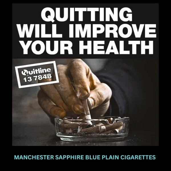 Manchester Sapphire Blue Plain Cigarettes - 20s (10 Packs) - Top Smoke